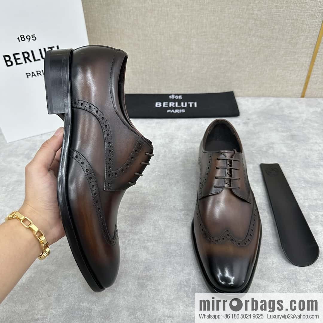 ๐๐Berlut Bruti, new men's hand-polished formal leather shoes