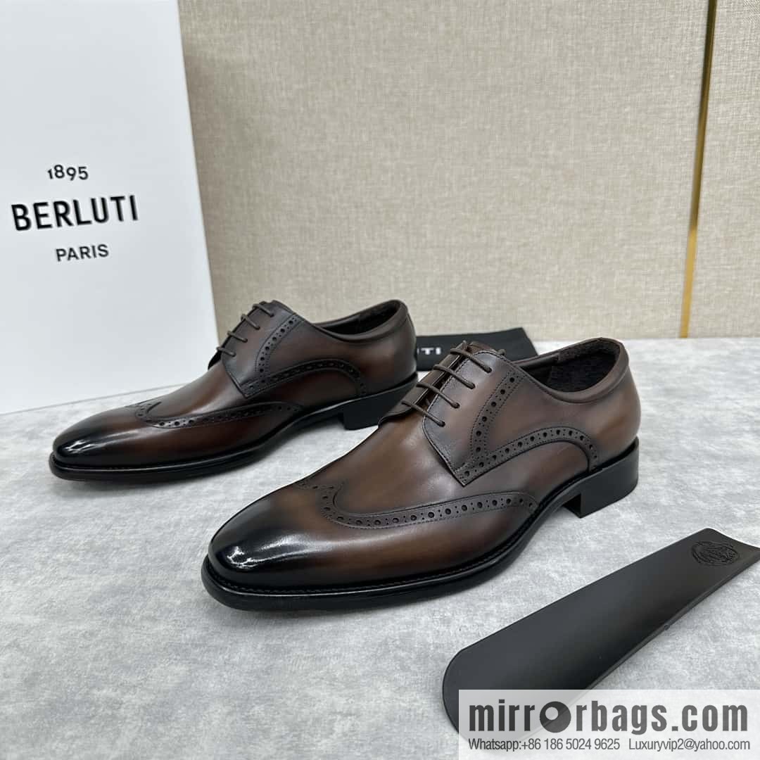 ๐๐Berlut Bruti, new men's hand-polished formal leather shoes