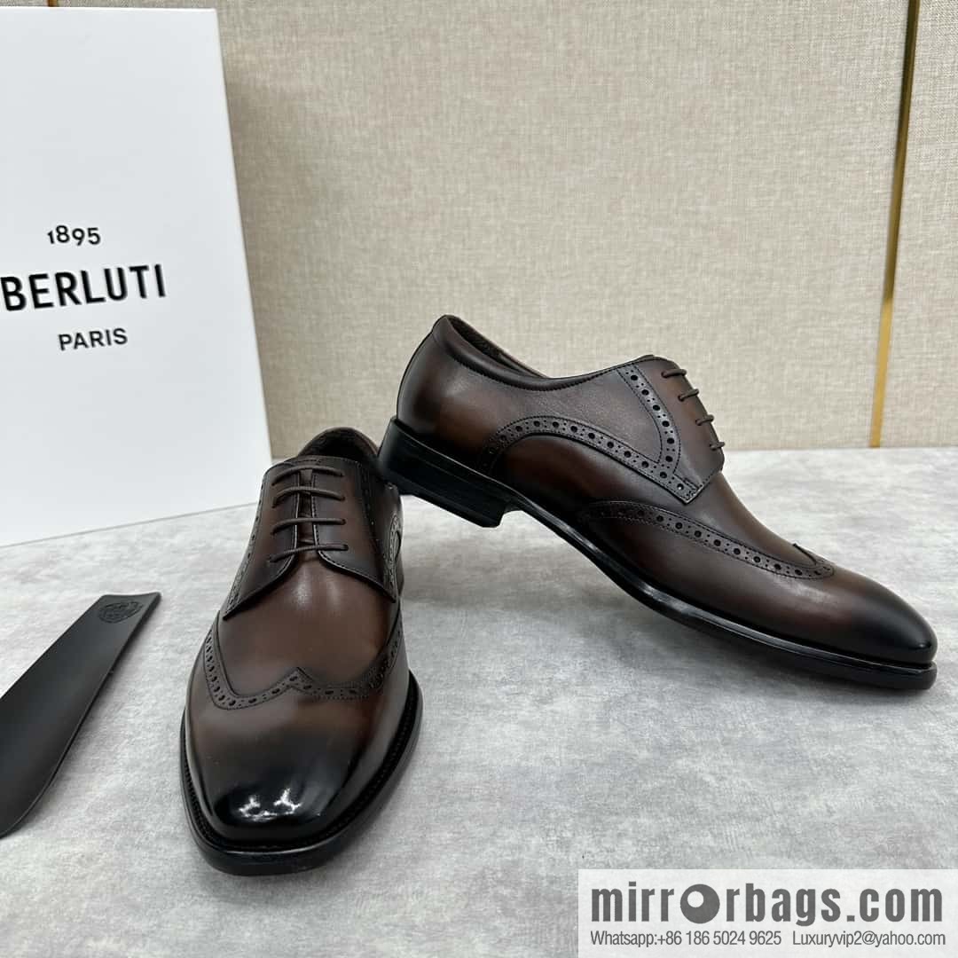 ๐๐Berlut Bruti, new men's hand-polished formal leather shoes