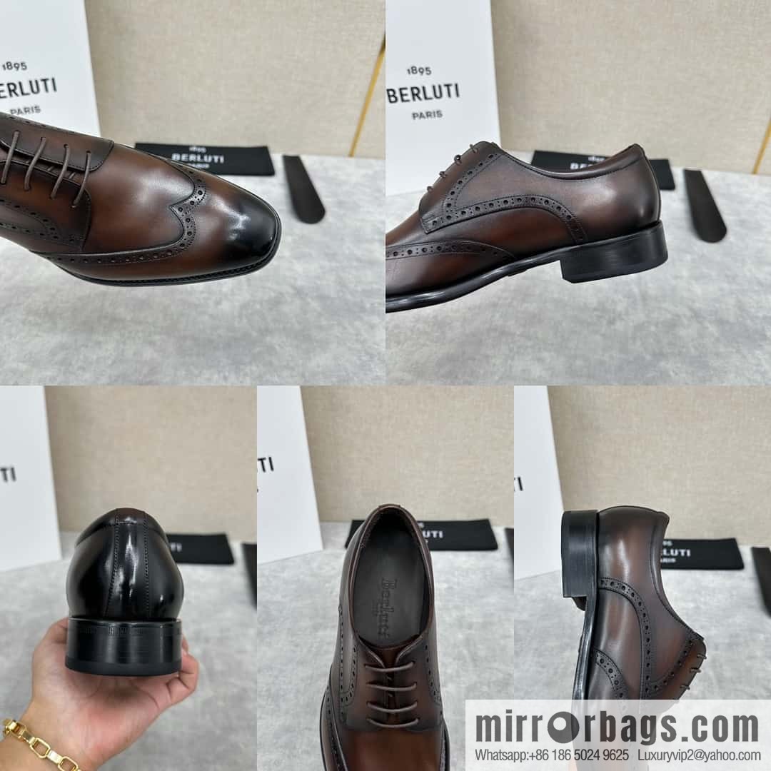 ๐๐Berlut Bruti, new men's hand-polished formal leather shoes
