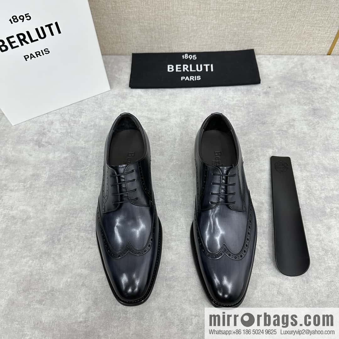 ๐๐Berlut Bruti, new men's hand-polished formal leather shoes