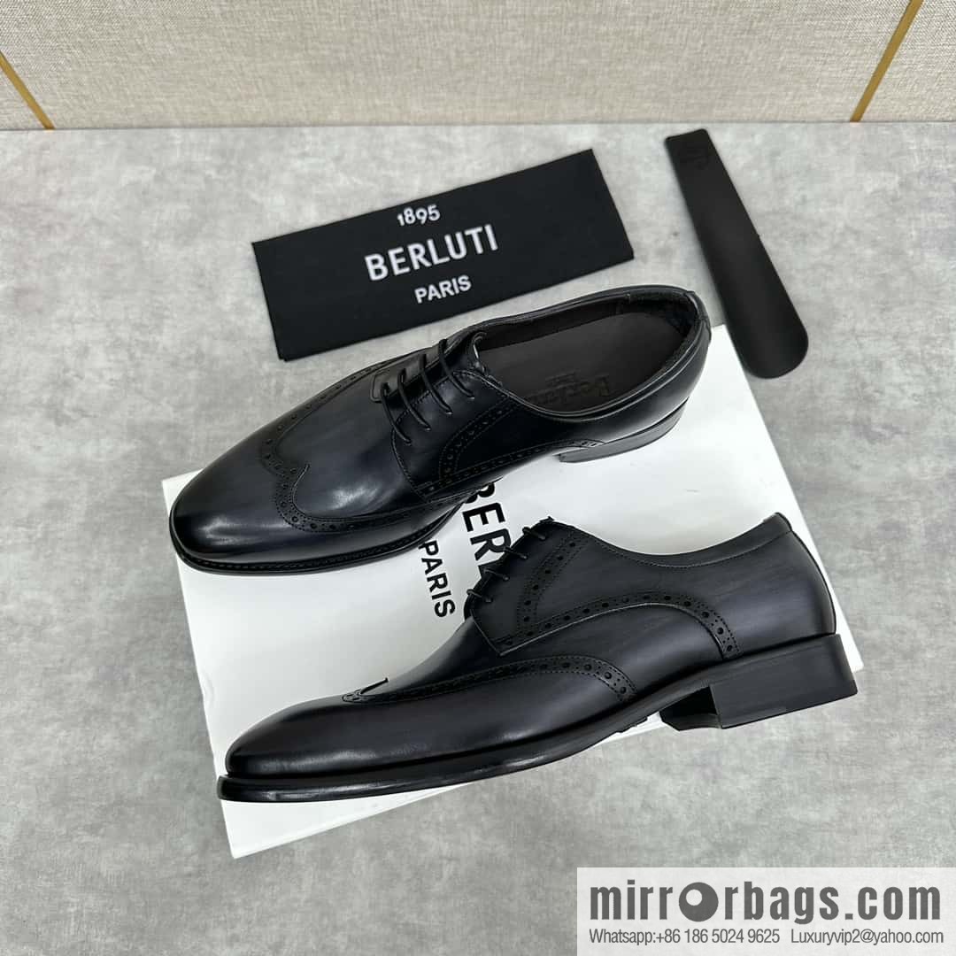 ๐๐Berlut Bruti, new men's hand-polished formal leather shoes