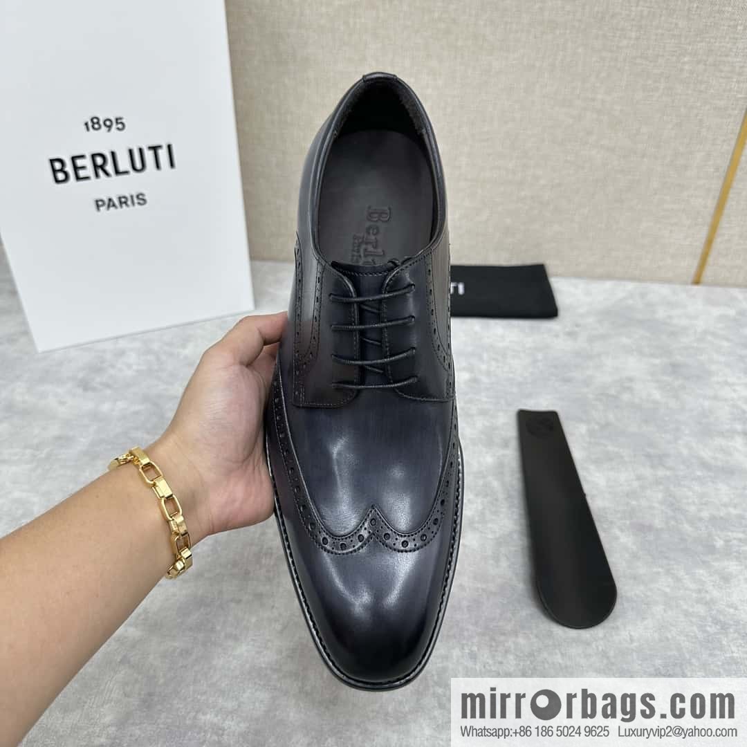 ๐๐Berlut Bruti, new men's hand-polished formal leather shoes