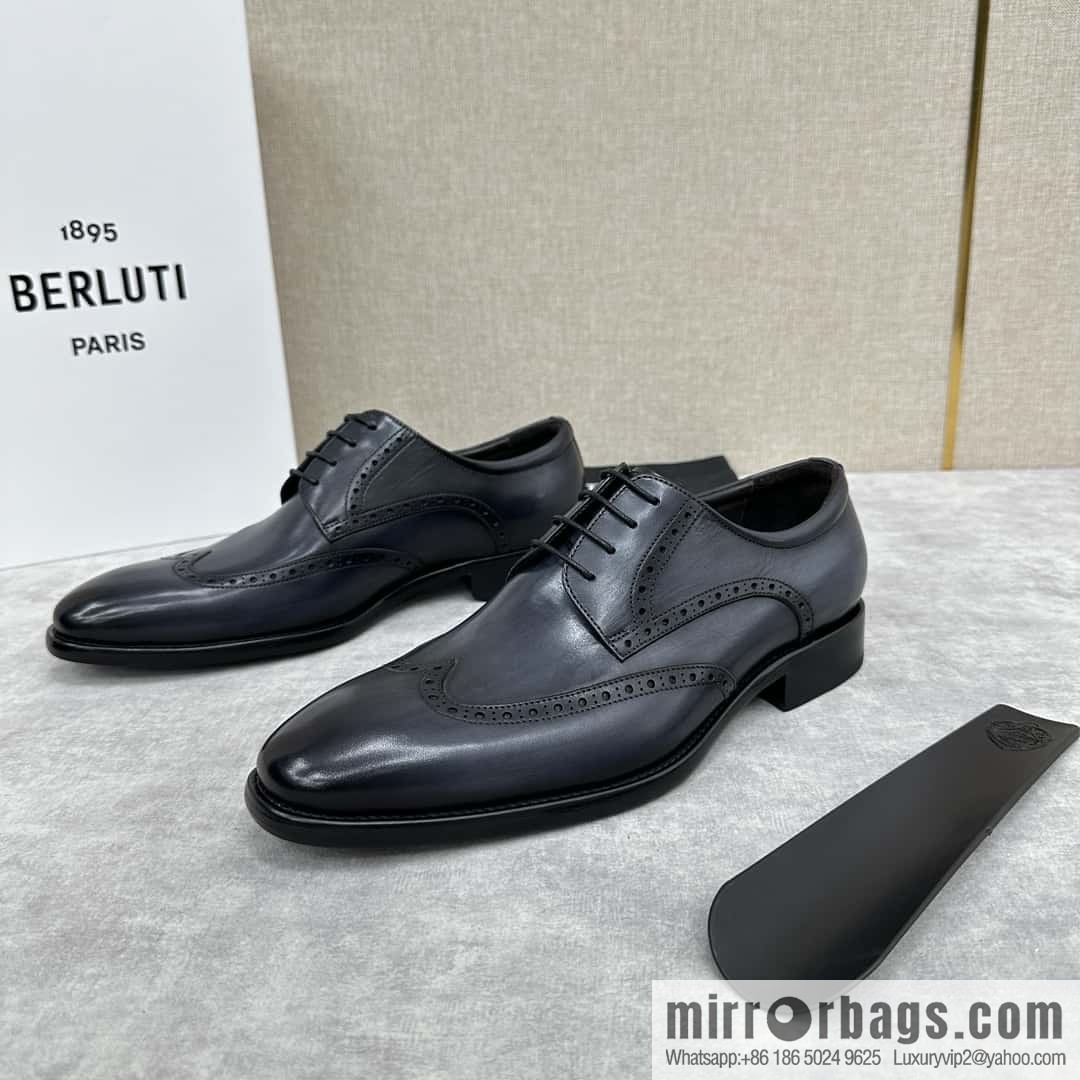 ๐๐Berlut Bruti, new men's hand-polished formal leather shoes