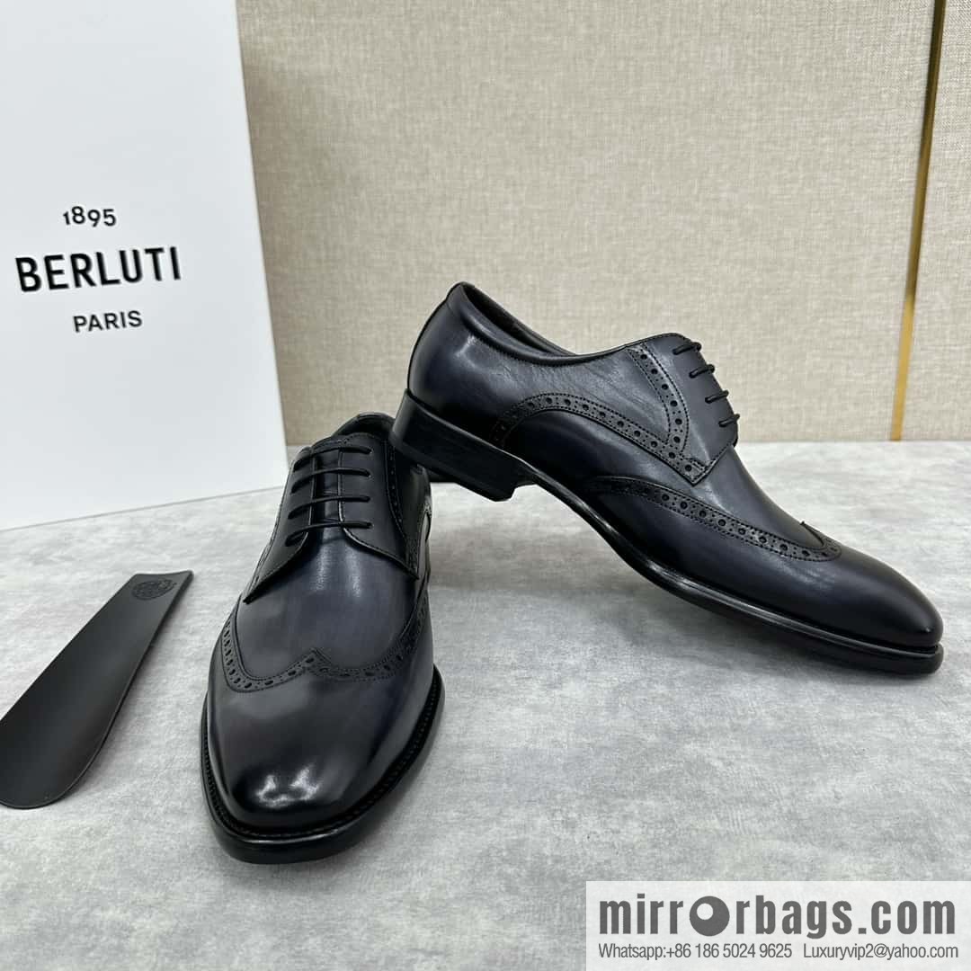 ๐๐Berlut Bruti, new men's hand-polished formal leather shoes