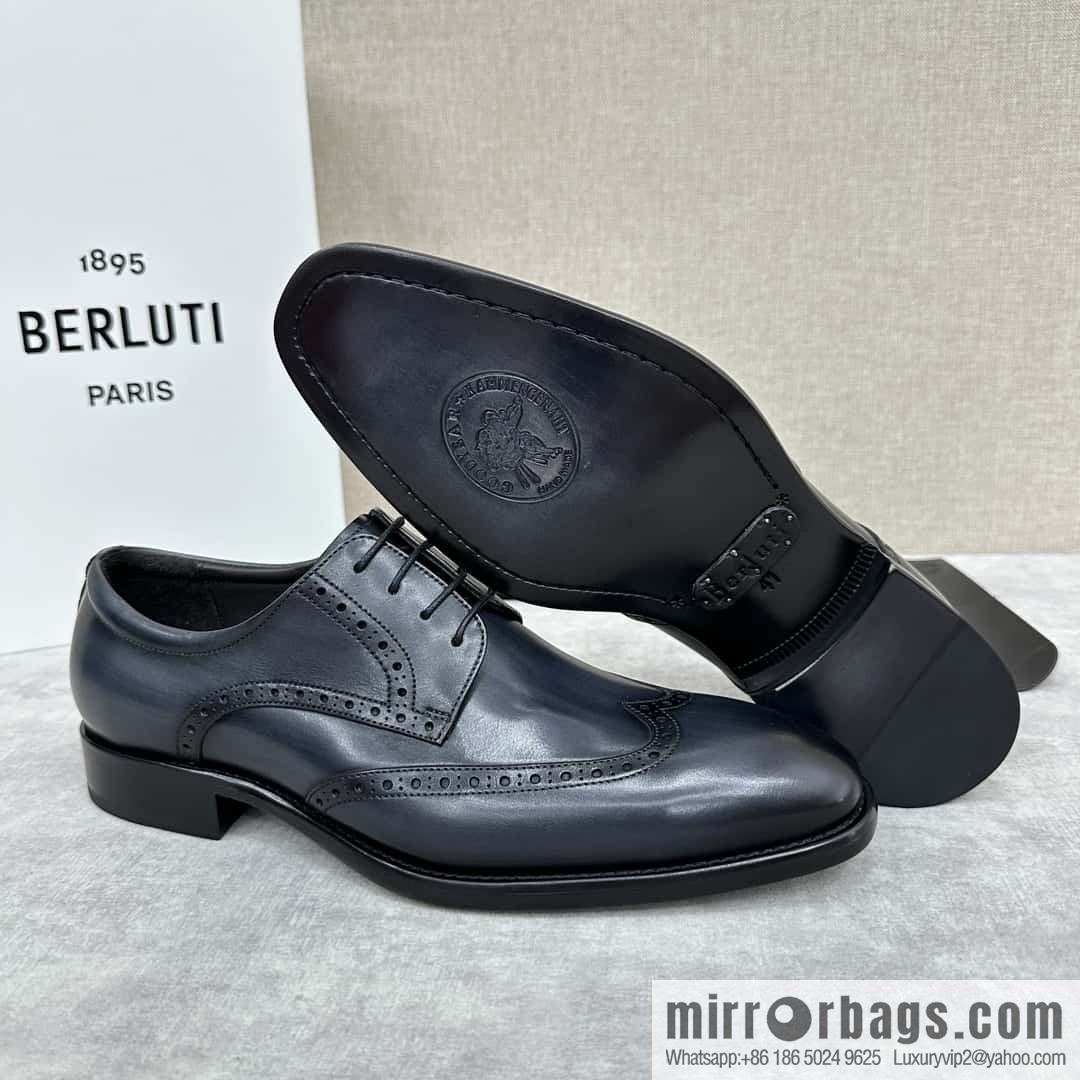๐๐Berlut Bruti, new men's hand-polished formal leather shoes
