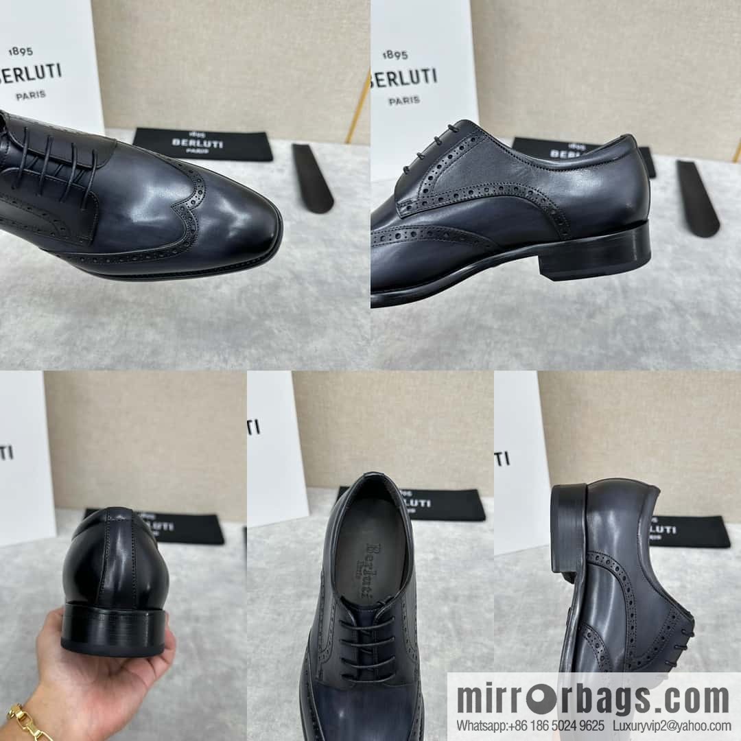 ๐๐Berlut Bruti, new men's hand-polished formal leather shoes