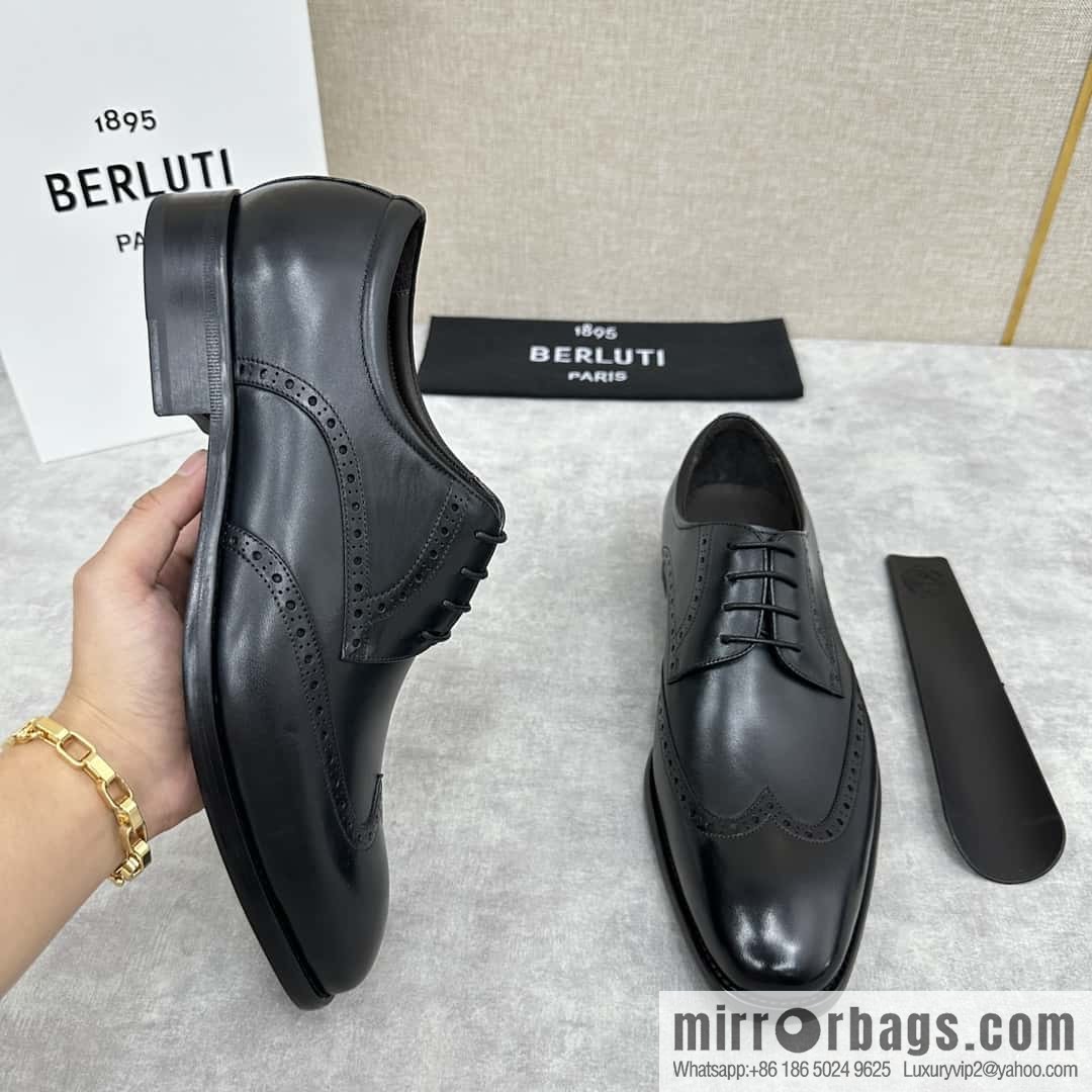 ๐๐Berlut Bruti, new men's hand-polished formal leather shoes