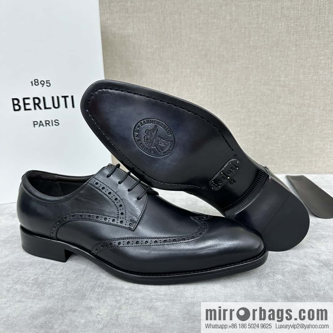 ๐๐Berlut Bruti, new men's hand-polished formal leather shoes