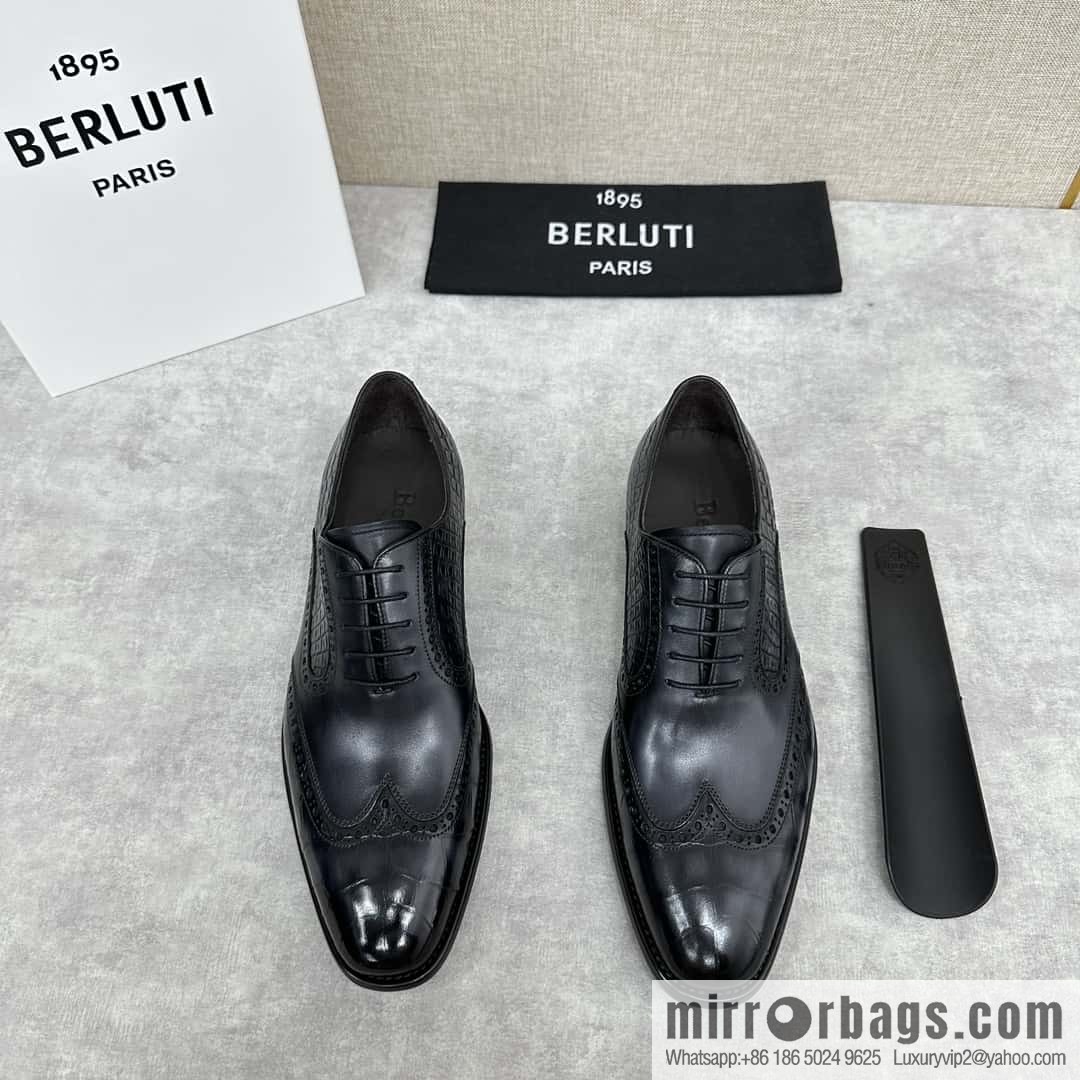 ๐๐Berlut Bruti, new men's hand-polished formal leather shoes
