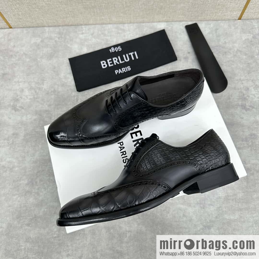 ๐๐Berlut Bruti, new men's hand-polished formal leather shoes