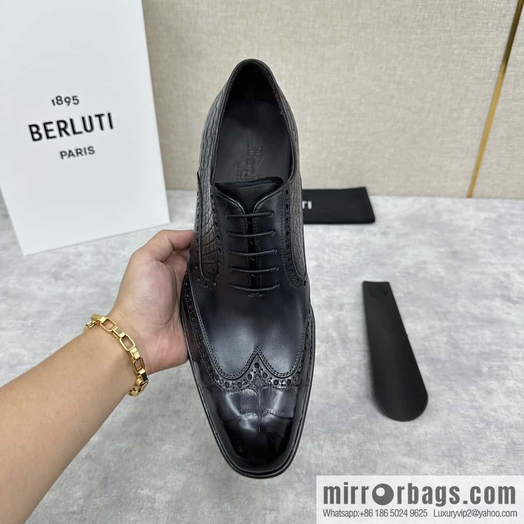 ๐๐Berlut Bruti, new men's hand-polished formal leather shoes