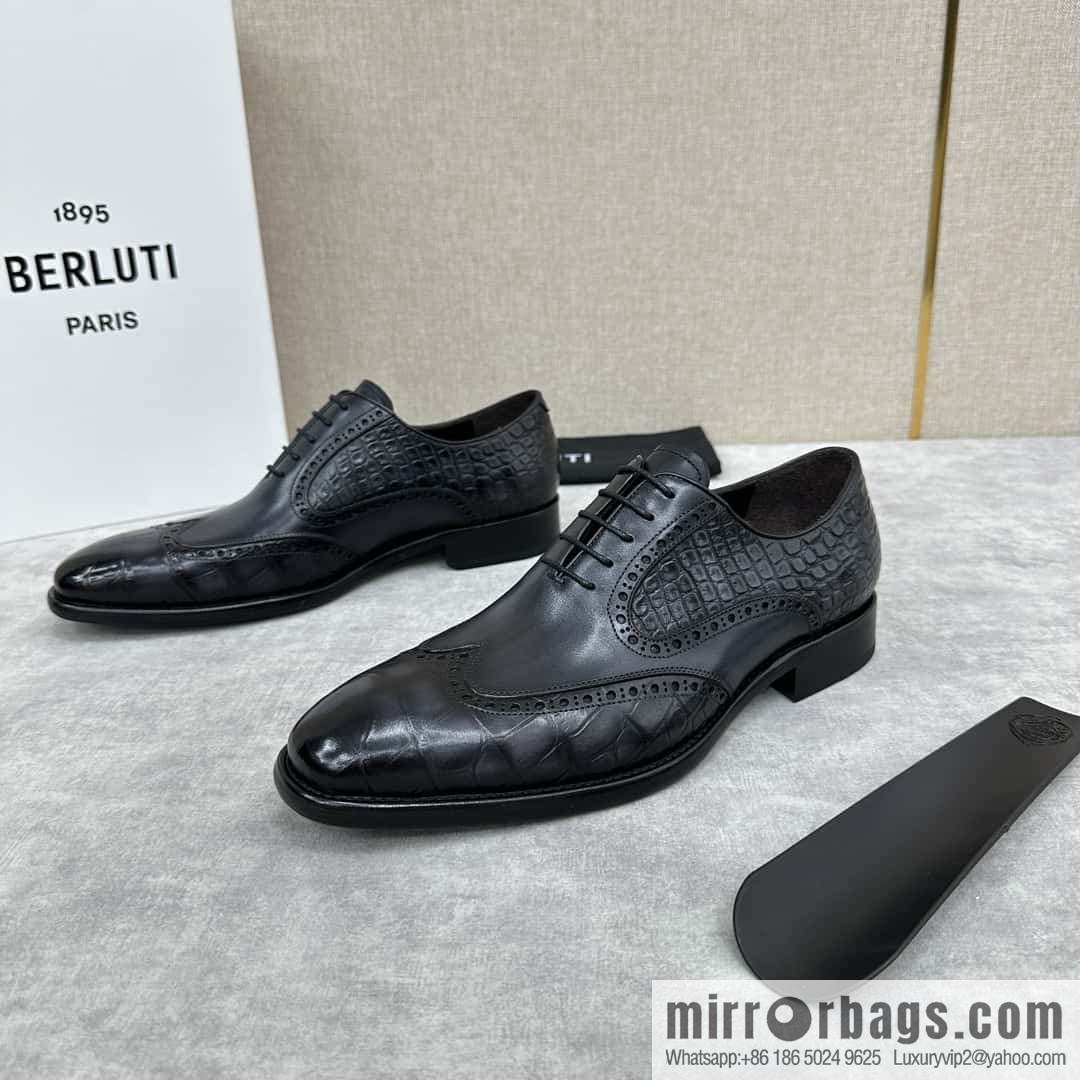 ๐๐Berlut Bruti, new men's hand-polished formal leather shoes