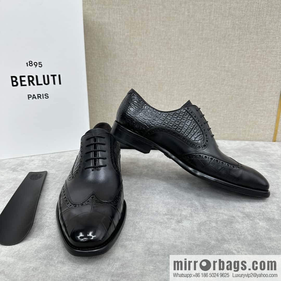 ๐๐Berlut Bruti, new men's hand-polished formal leather shoes