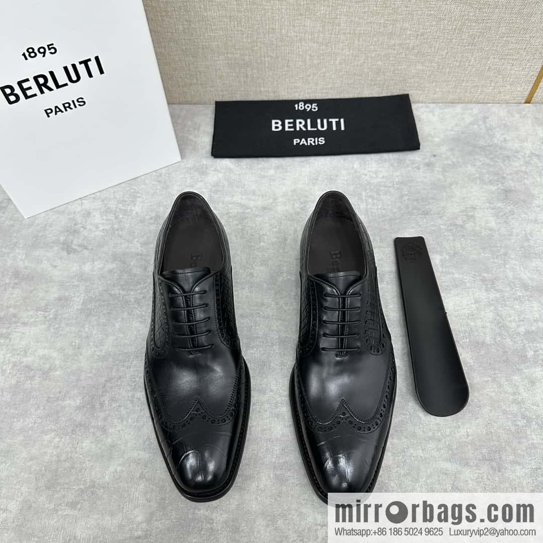 ๐๐Berlut Bruti, new men's hand-polished formal leather shoes