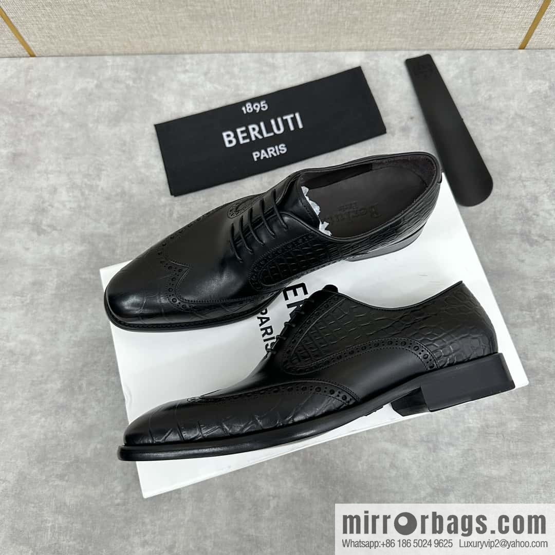 ๐๐Berlut Bruti, new men's hand-polished formal leather shoes