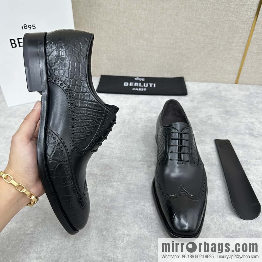 ๐๐Berlut Bruti, new men's hand-polished formal leather shoes