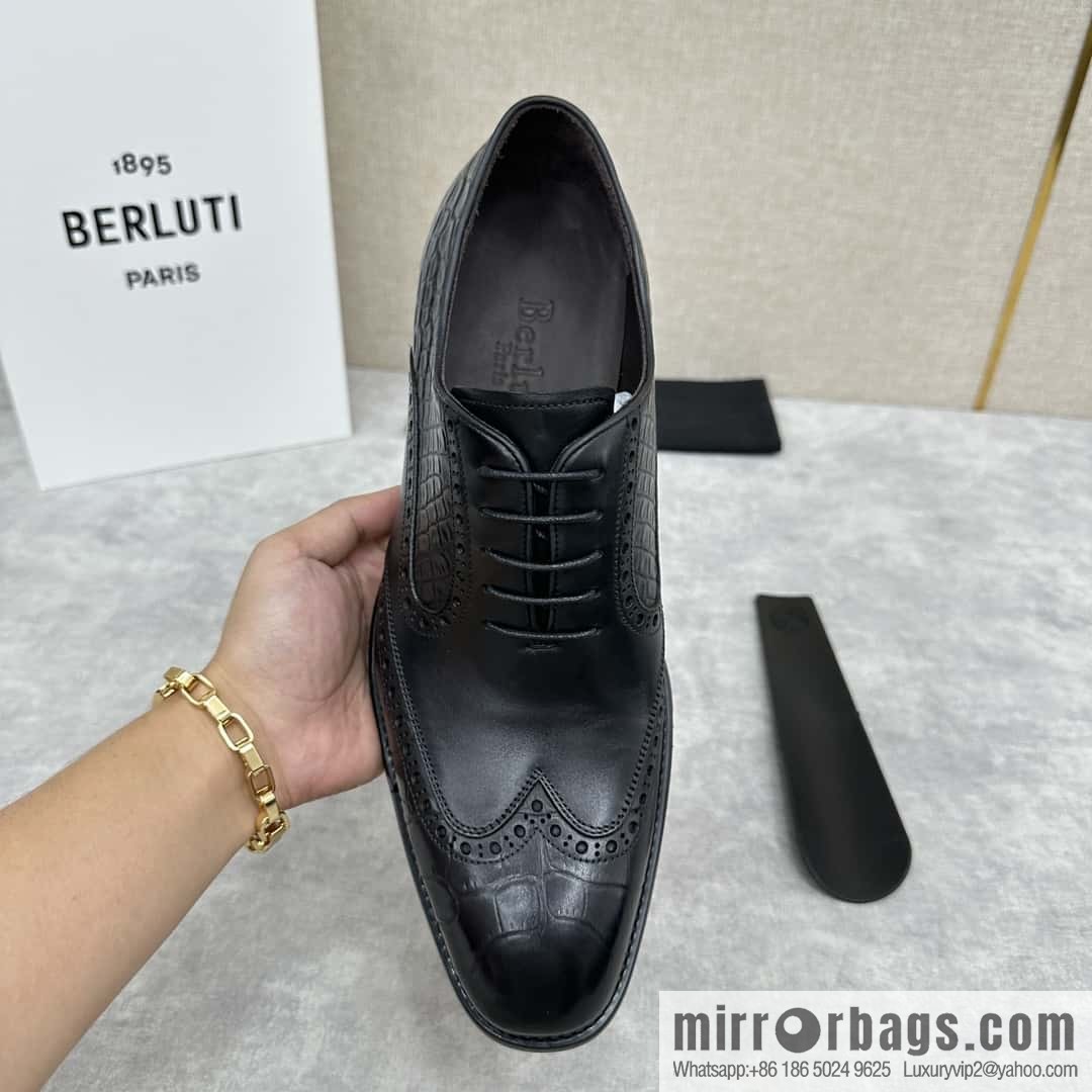๐๐Berlut Bruti, new men's hand-polished formal leather shoes