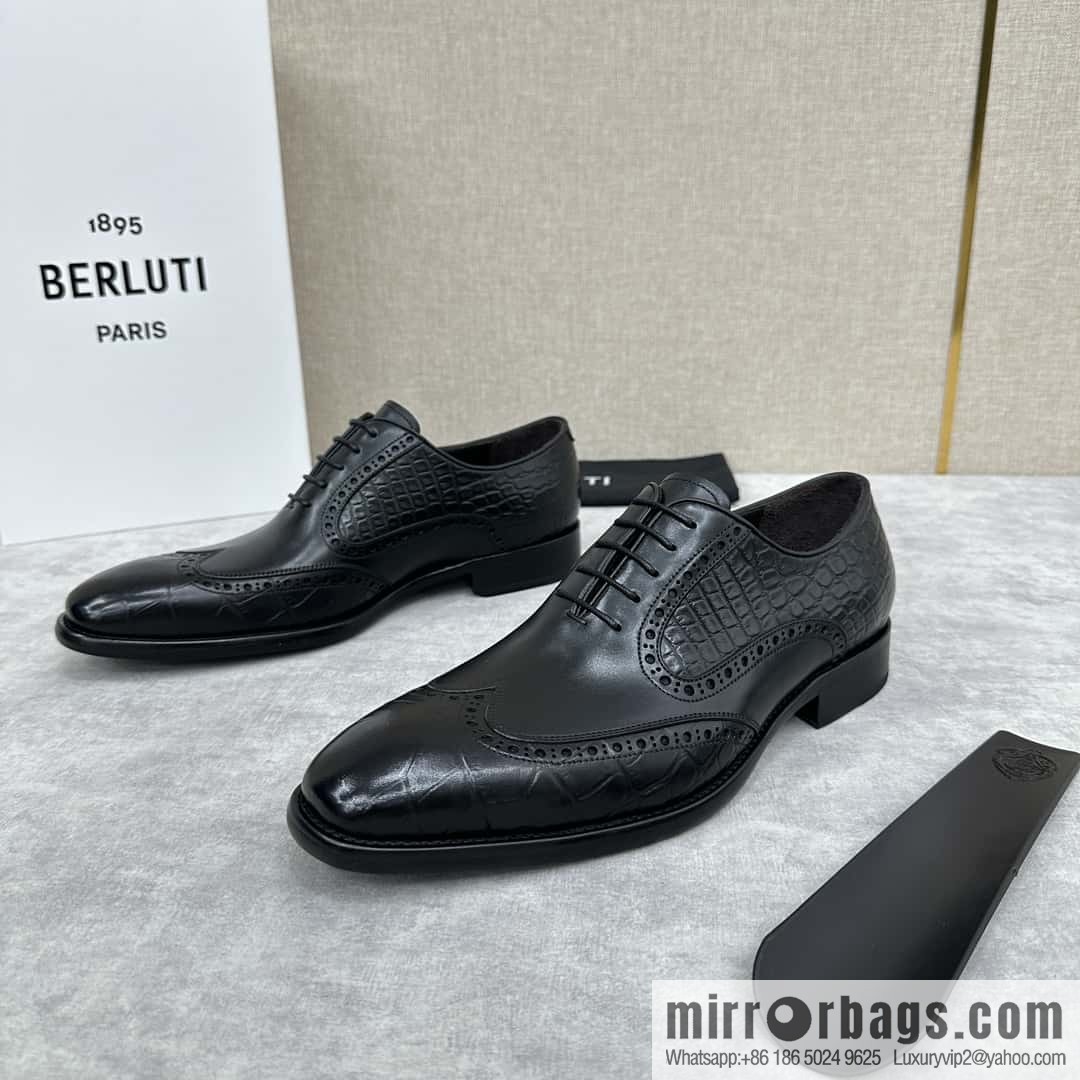 ๐๐Berlut Bruti, new men's hand-polished formal leather shoes