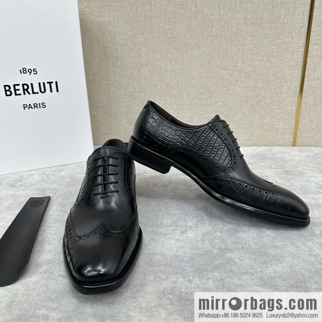 ๐๐Berlut Bruti, new men's hand-polished formal leather shoes