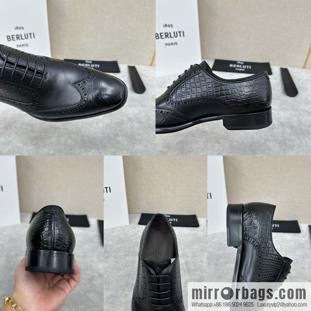๐๐Berlut Bruti, new men's hand-polished formal leather shoes