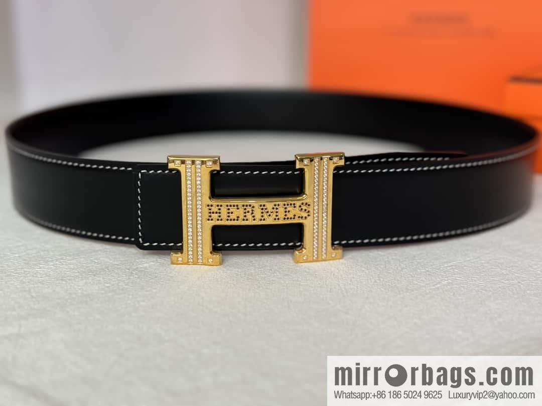 HERMES imported cowhide belt 3.8CM
