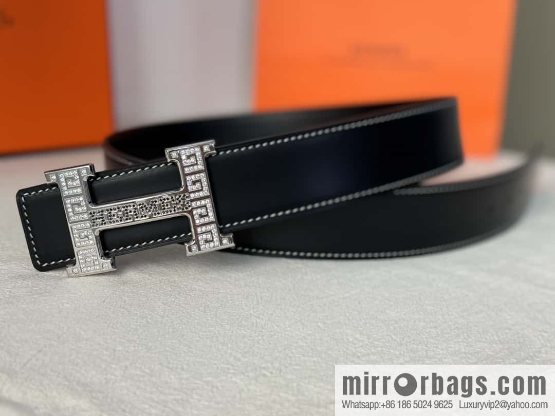 HERMES imported cowhide belt 3.8CM