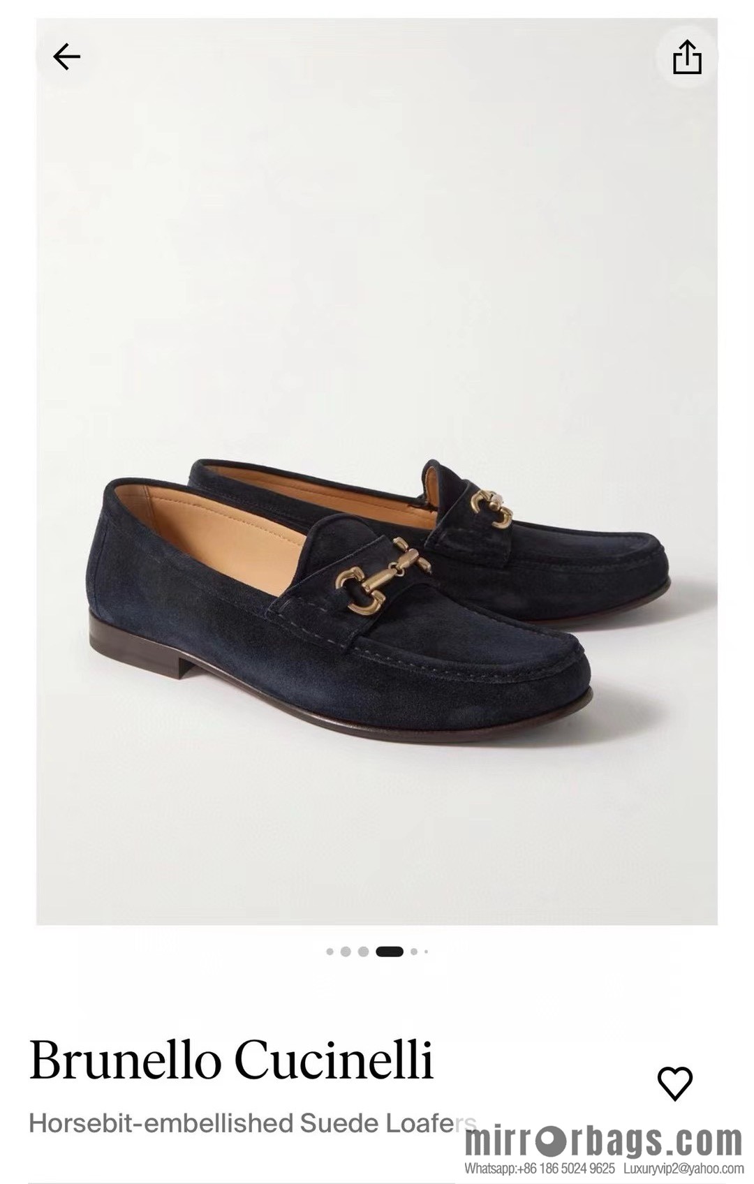ππBC's new Brunello Cucinell * horseback buckle calfskin suede moccasins