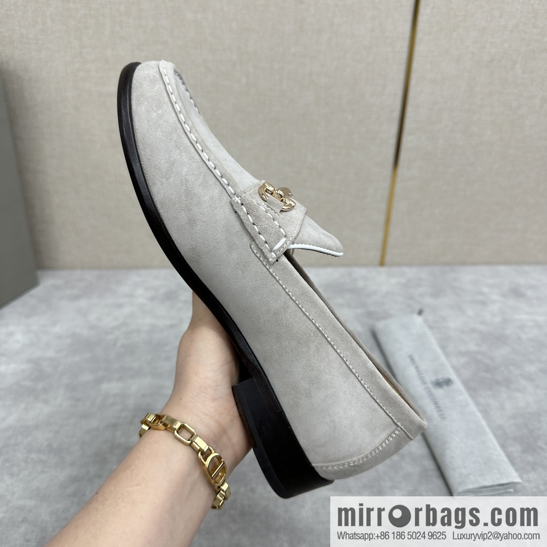 ππBC's new Brunello Cucinell * horseback buckle calfskin suede moccasins