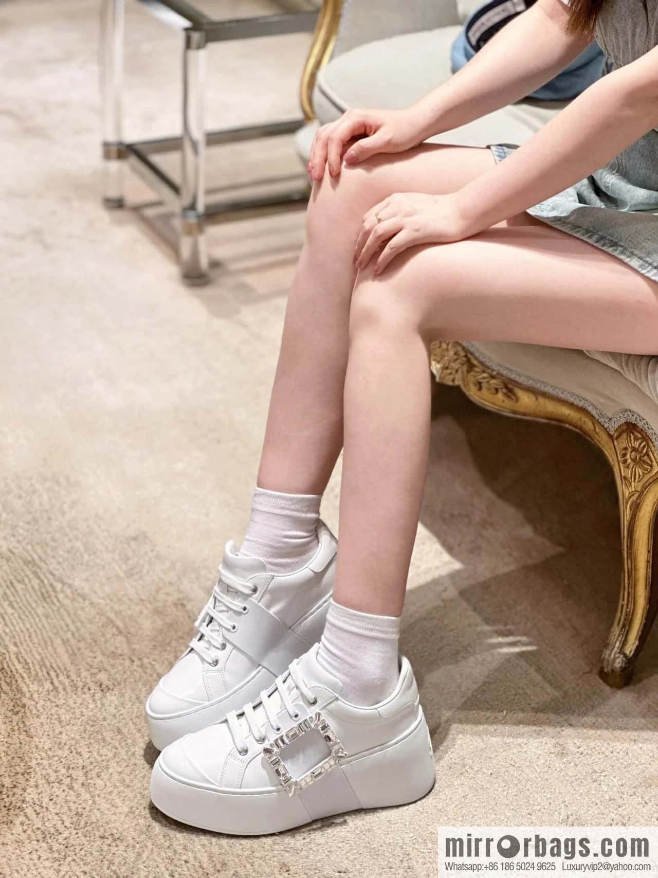 # ππ¨π ππ« ππ’π―π’ππ« Roger Vivia, new platform white shoes