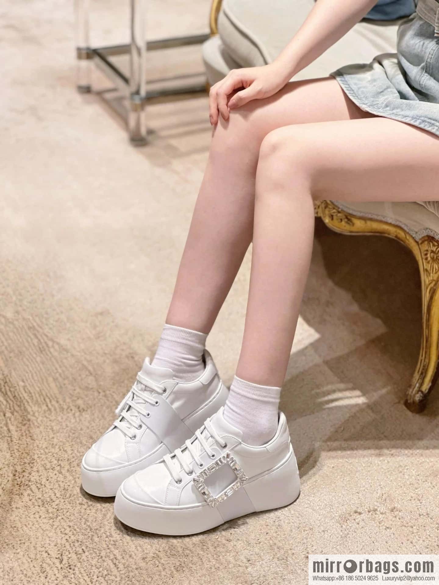 # ππ¨π ππ« ππ’π―π’ππ« Roger Vivia, new platform white shoes
