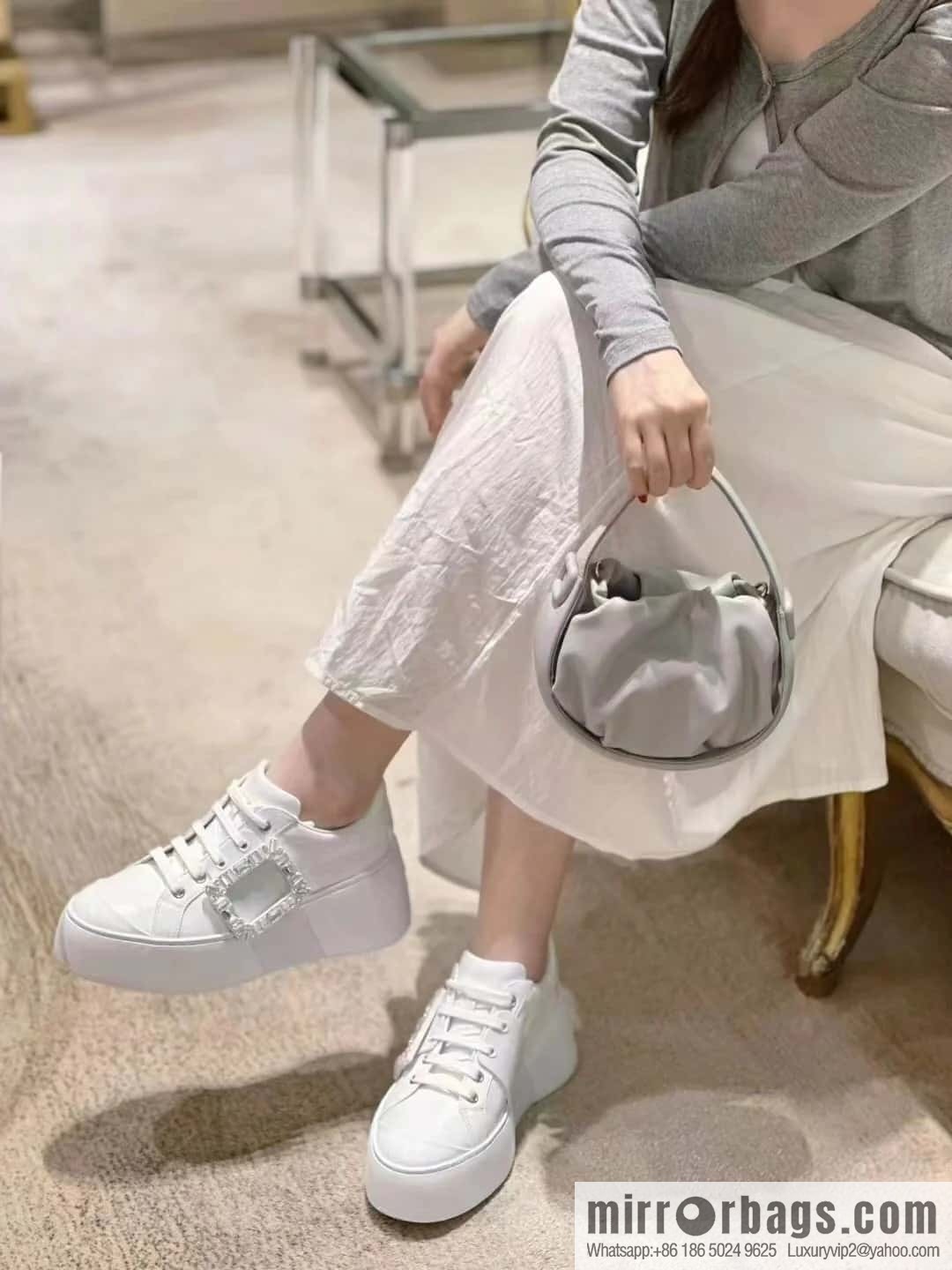 # ππ¨π ππ« ππ’π―π’ππ« Roger Vivia, new platform white shoes