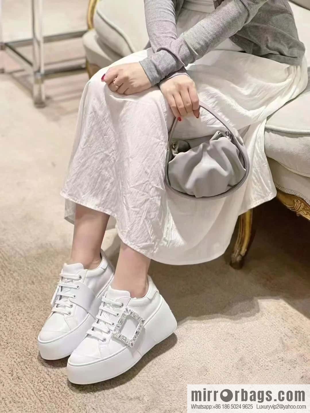 # ππ¨π ππ« ππ’π―π’ππ« Roger Vivia, new platform white shoes