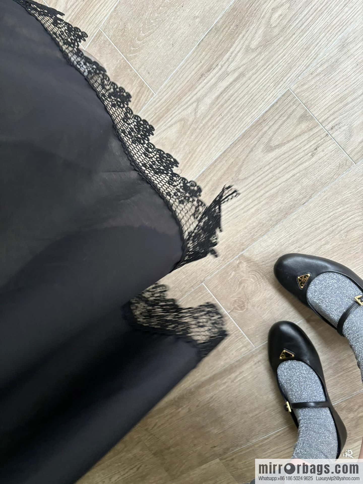 PRADA Silk satin flat, Mary Jane ballet shoes