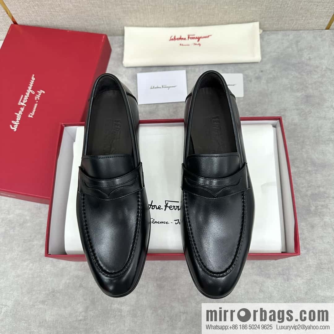 SF fila~ ferragam * classic men loafers leather shoes