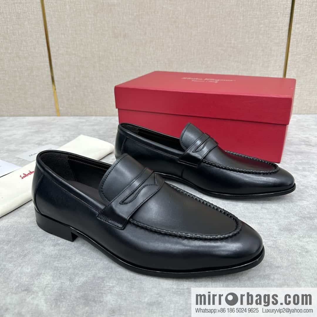 SF fila~ ferragam * classic men loafers leather shoes