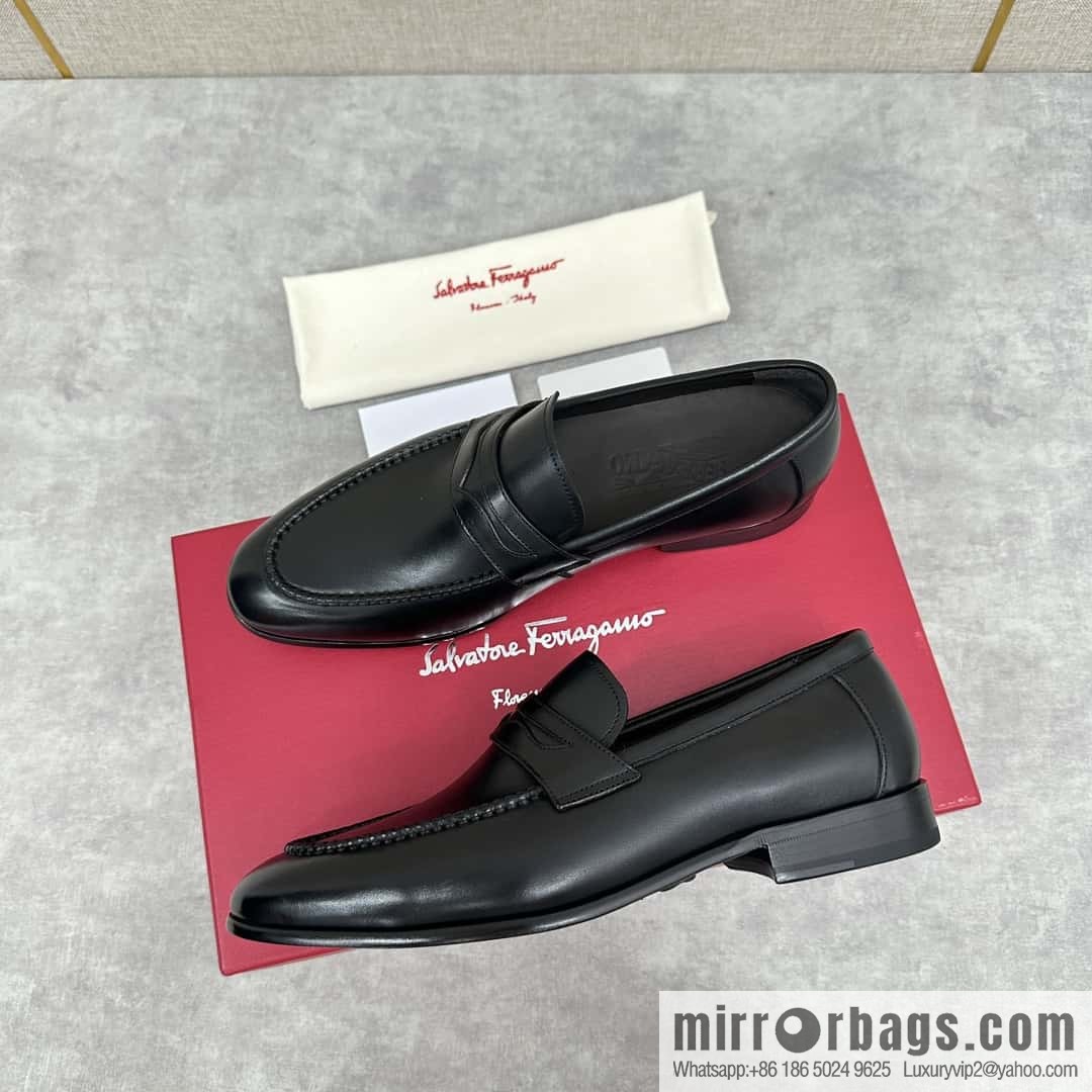 SF fila~ ferragam * classic men loafers leather shoes