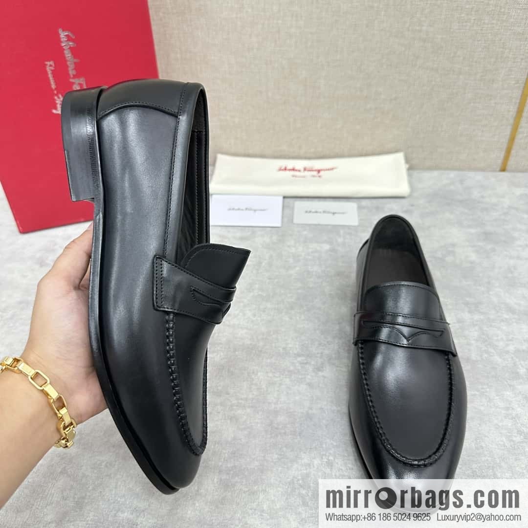 SF fila~ ferragam * classic men loafers leather shoes