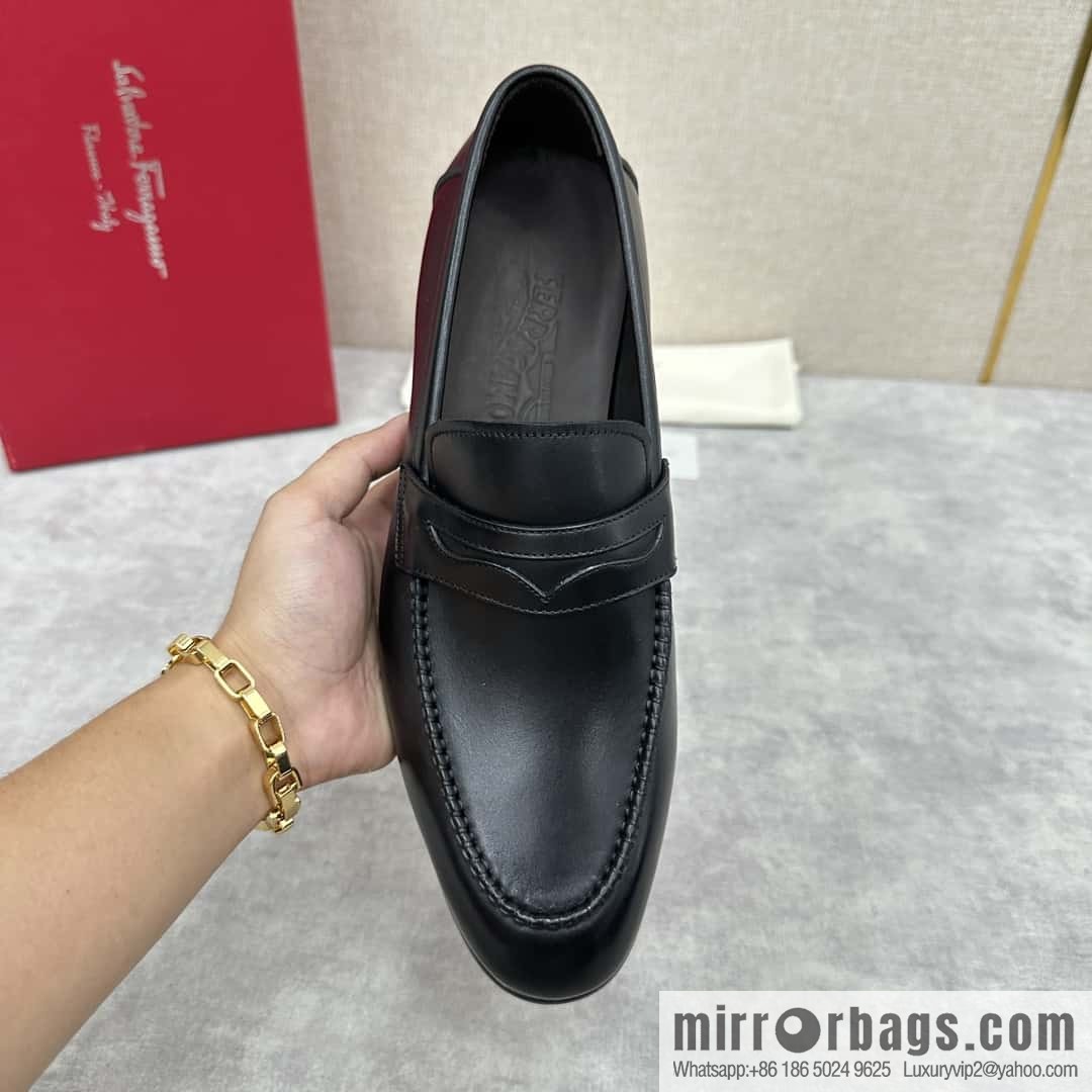 SF fila~ ferragam * classic men loafers leather shoes