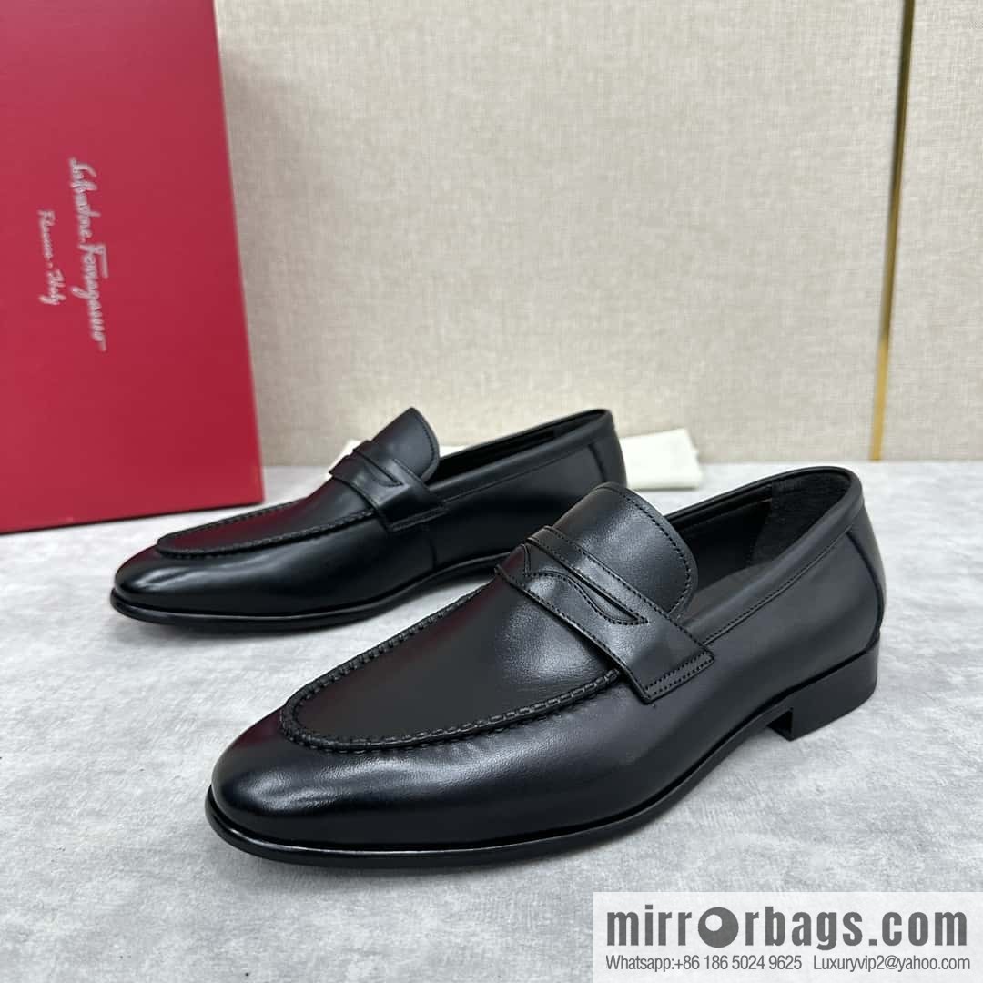 SF fila~ ferragam * classic men loafers leather shoes