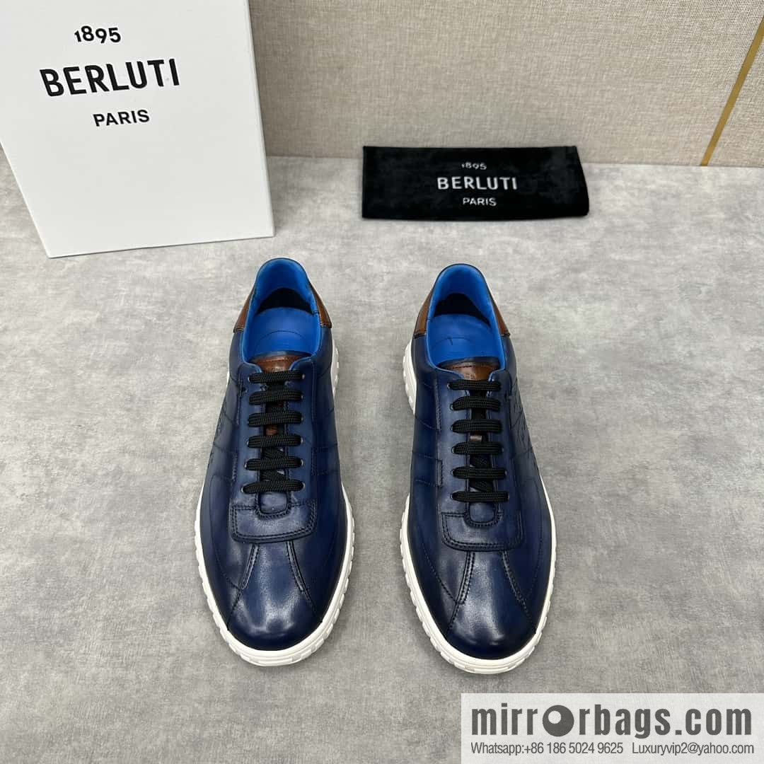 ๐๐Berlut Bruti, Brand New Vintage Trainer Leather Sneakers