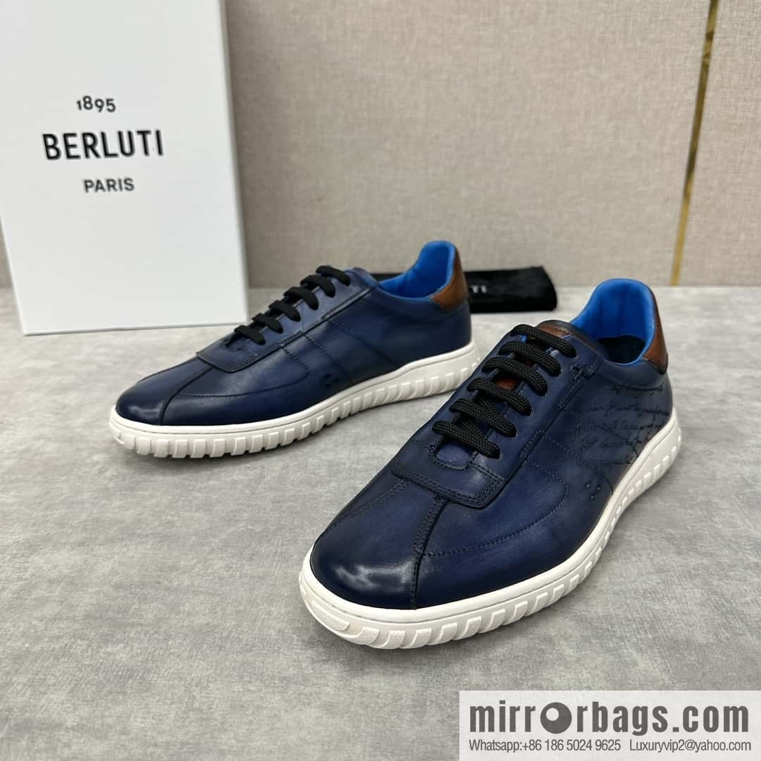 ๐๐Berlut Bruti, Brand New Vintage Trainer Leather Sneakers