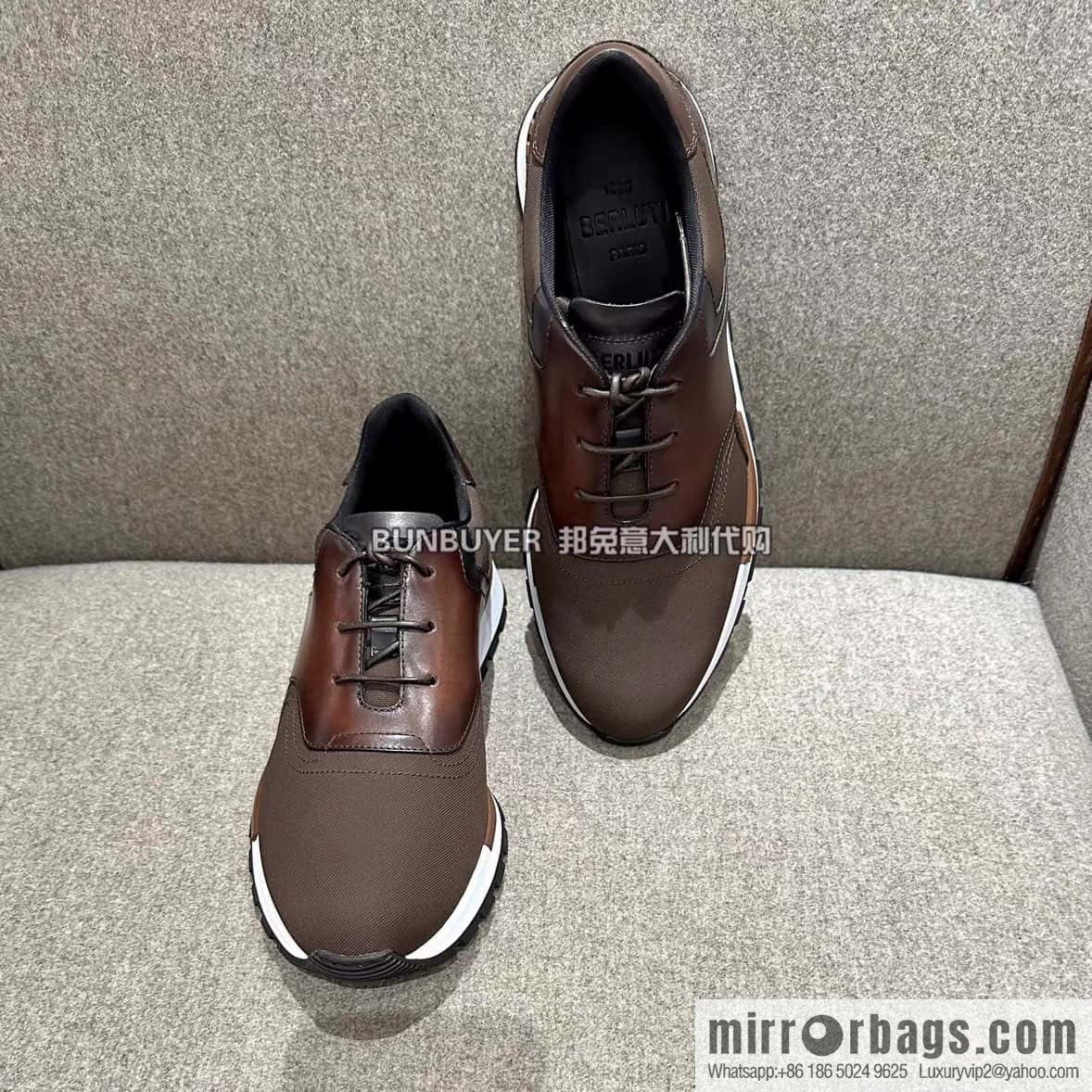 💋💍Berlut Bruti, Upgraded Third Generation Private Model Outsole Run Track Torino Suede Calfskin Sneakers