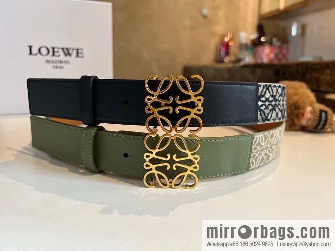 LOEWE new logo jacquard women's belt 3.0cm