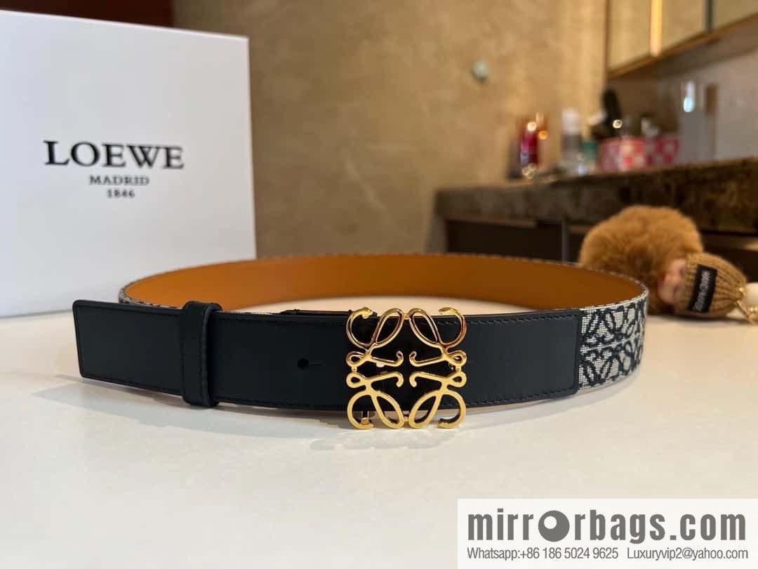 LOEWE new logo jacquard women's belt 3.0cm