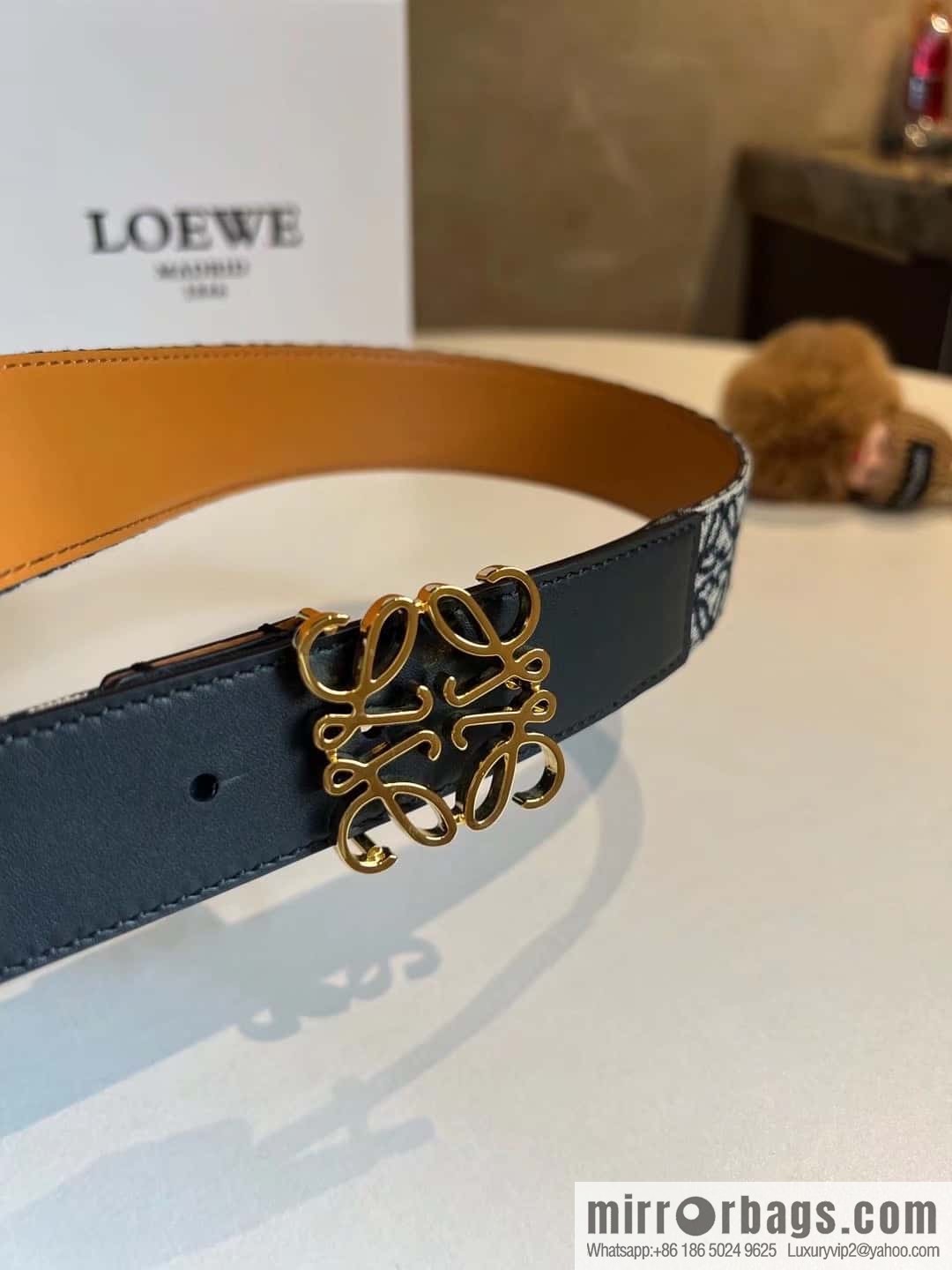 LOEWE new logo jacquard women's belt 3.0cm
