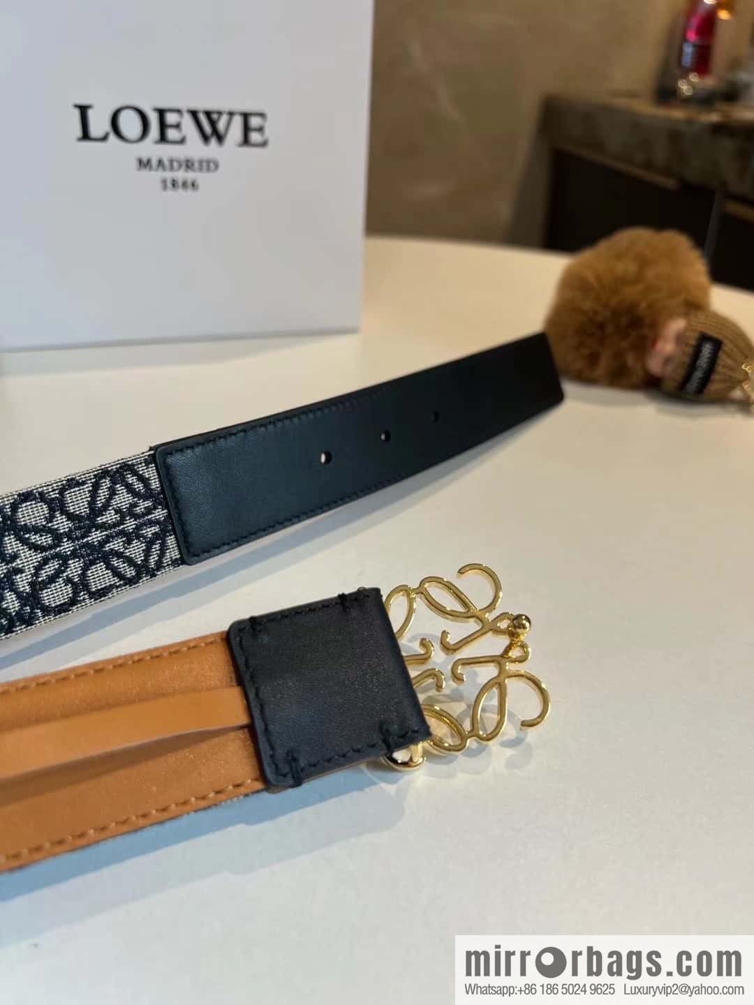 LOEWE new logo jacquard women's belt 3.0cm