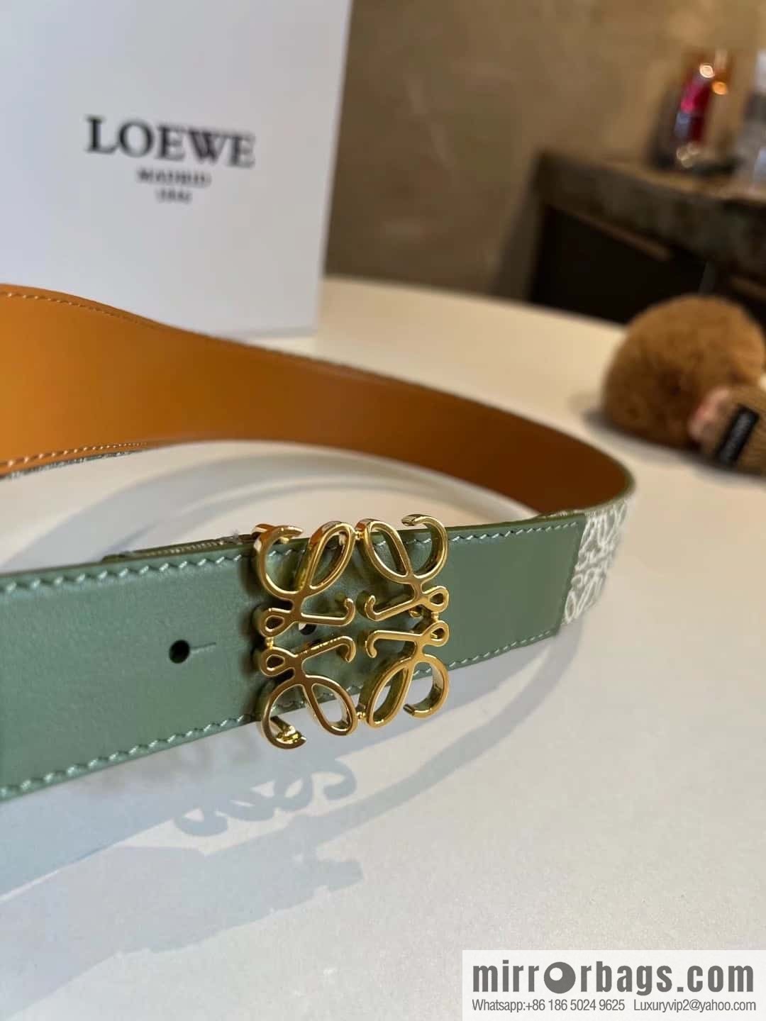 LOEWE new logo jacquard women's belt 3.0cm