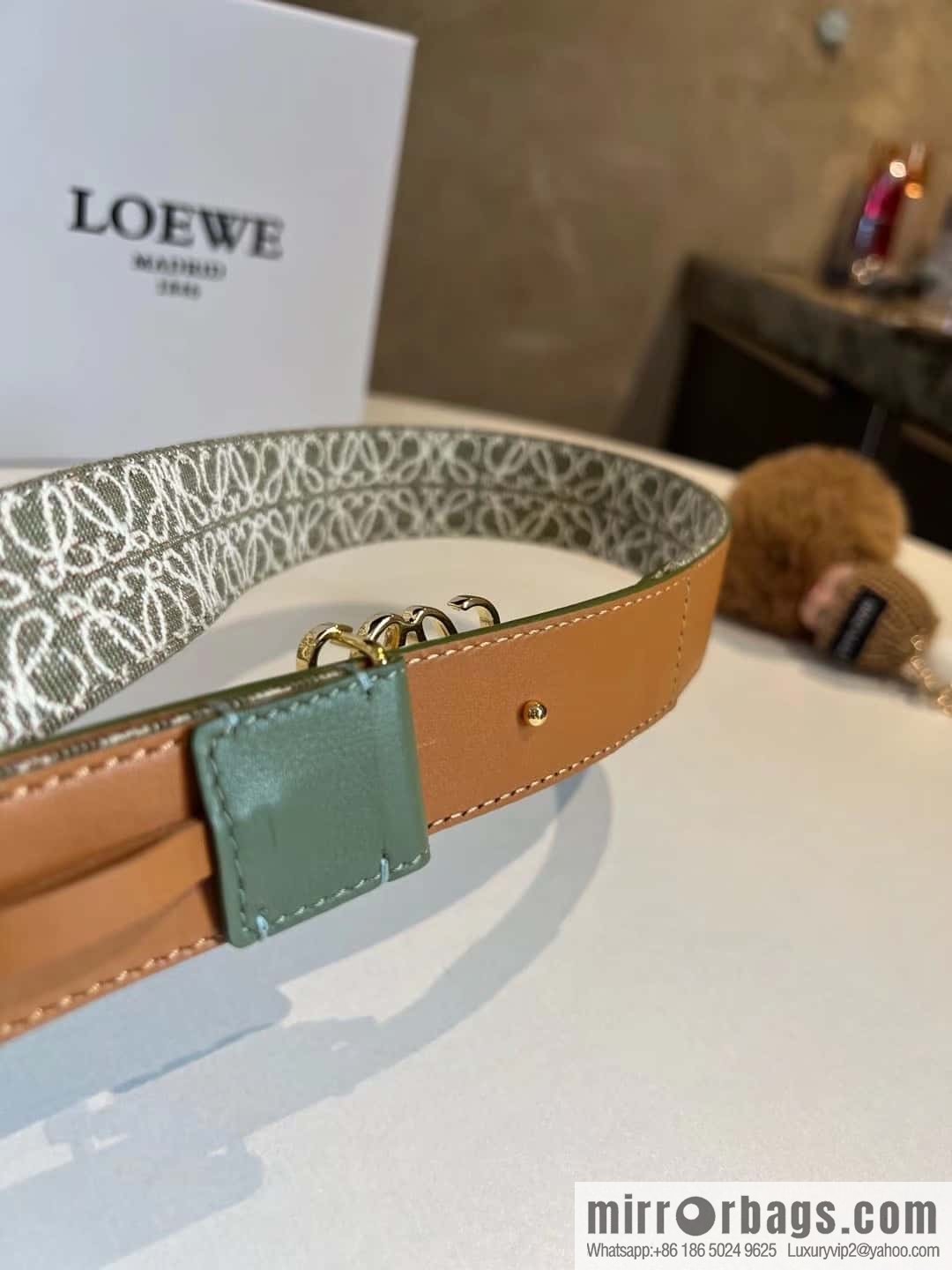 LOEWE new logo jacquard women's belt 3.0cm