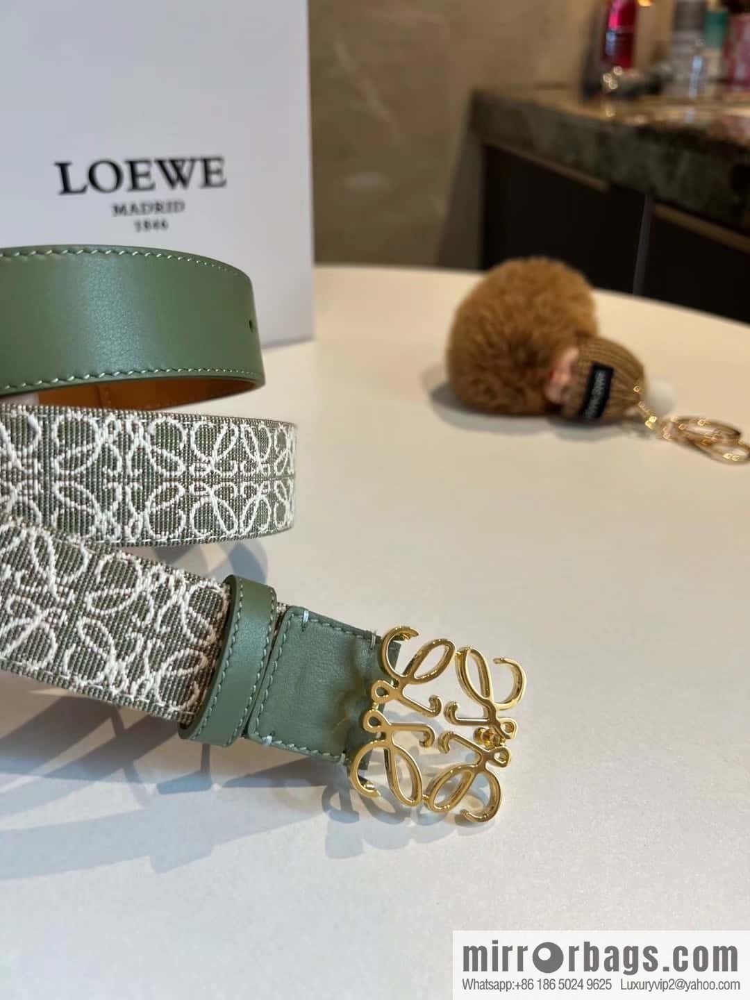 LOEWE new logo jacquard women's belt 3.0cm